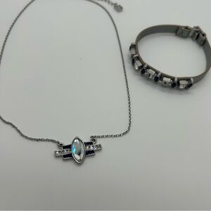 Lia Sophia First Class Necklace & Straight Away Bracelet - EUC